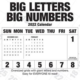 Large Print Calendars for Seniors